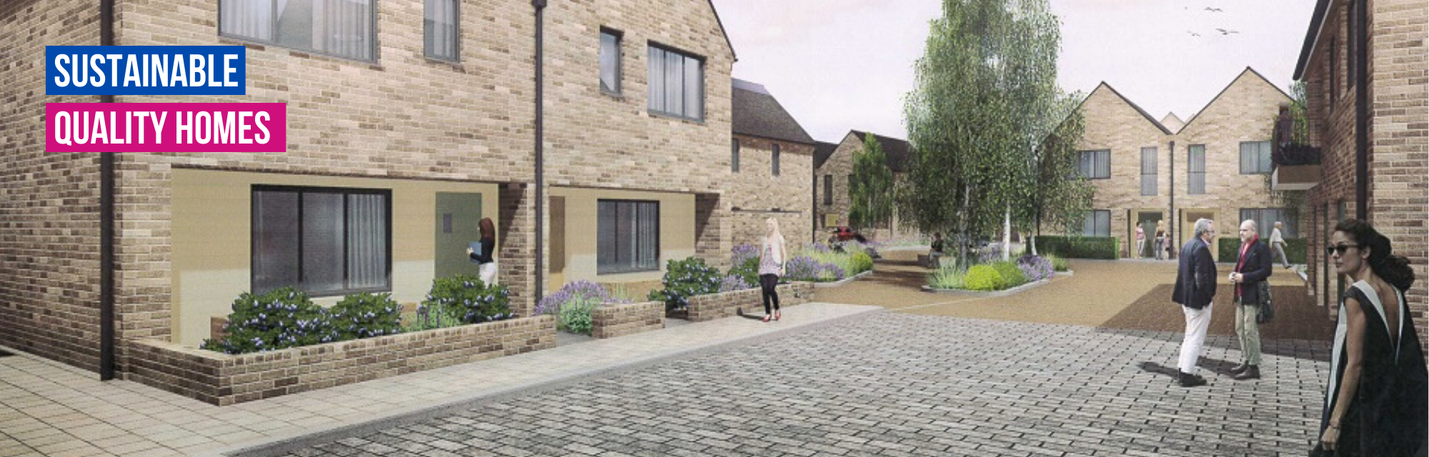 Artist's impression of new houses.