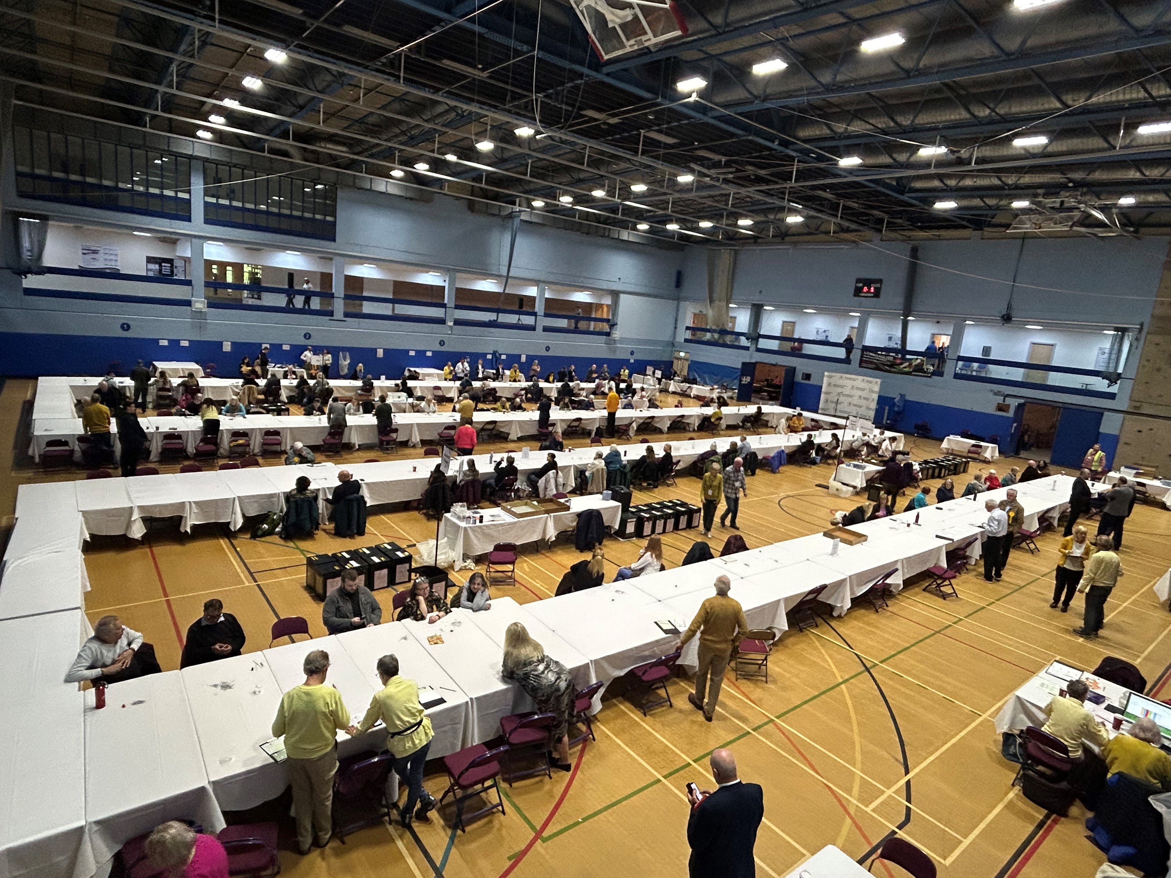 Elevated view of the Woking Borough election council