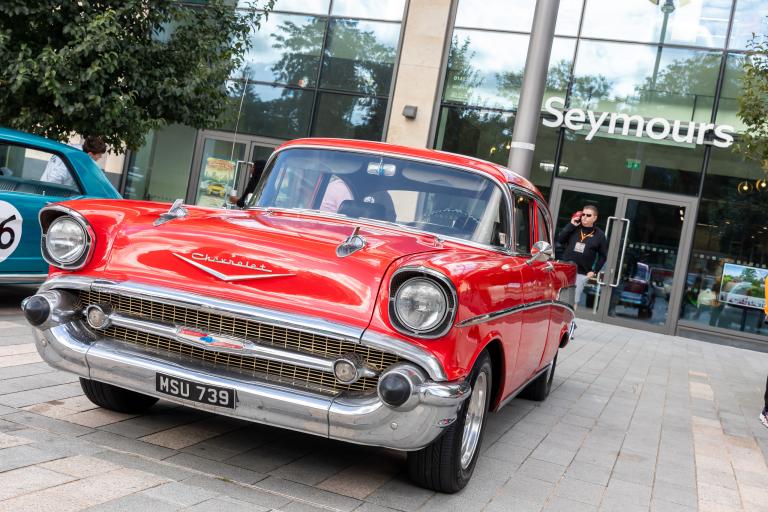 Red classic car