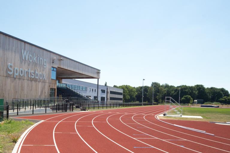 Running track at Woking Sportsbox