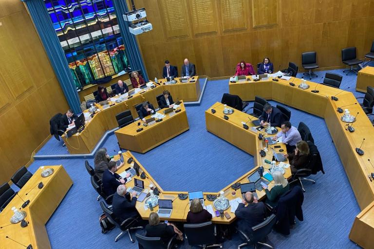 View of Woking Borough Council Chamber