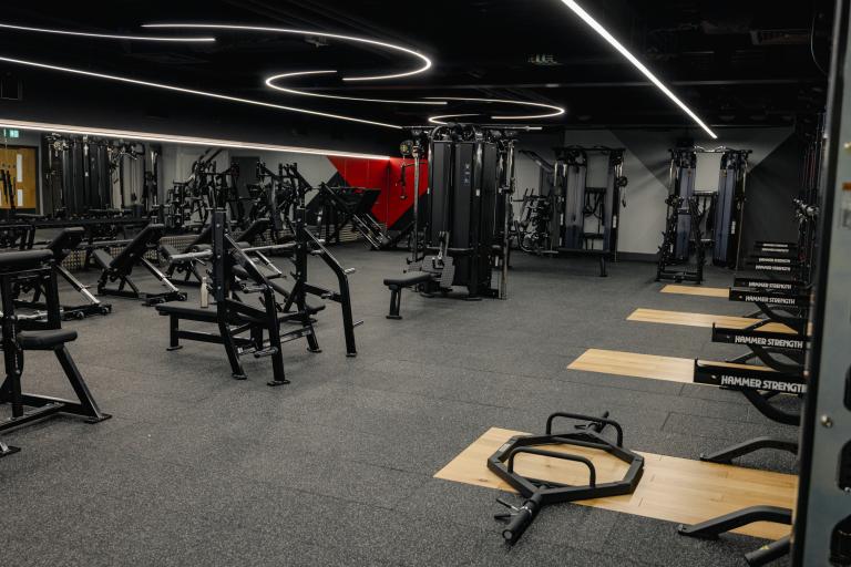 The strength area in the refurbished gym.