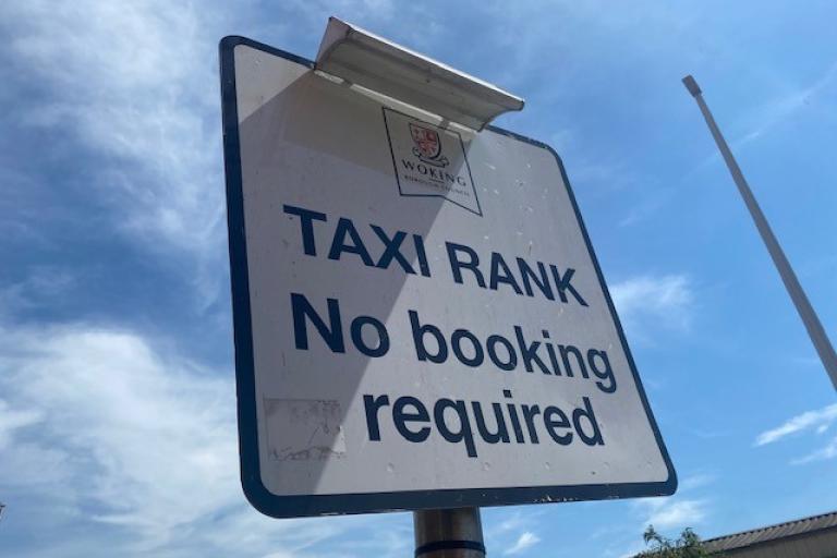 Taxi rank sign