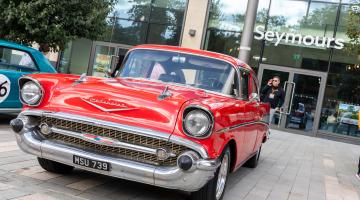 Red classic car