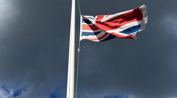 Half-mast Union flag
