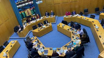 View of Woking Borough Council Chamber