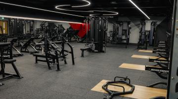 The strength area in the refurbished gym.